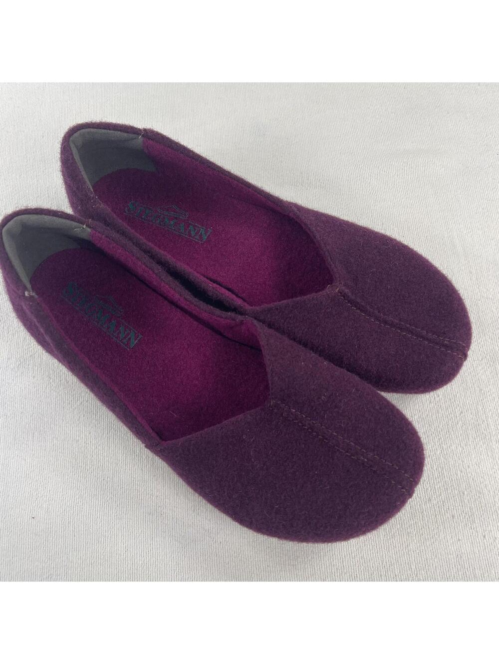Stegmann Liesl Wool Skimmer Shoes Womens 9.5 Purple Plum Comfort Flats Portugal